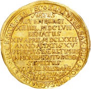10 Ducats - Duke Frederick William III Death of Frederick William III, Germany, 1672 reverse image