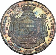 2 Thalers / 3½ Guldens - George, Germany, 1852 reverse image
