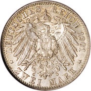 2 Marks - Ernest I, Germany, 1901 reverse image