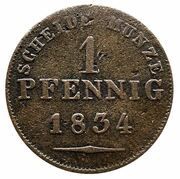 1 Pfennig - Ernest I, Germany, 1833-1837 reverse image