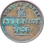 1½ Pfennig - Ernest I, Germany, 1834-1835 reverse image