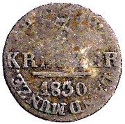 3 Kreuzers - Ernest I, Germany, 1828-1831 reverse image