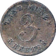 3 Kreuzers - Ernest I, Germany, 1831-1837 reverse image