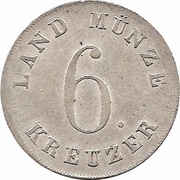 6 Kreuzers - Ernest I, Germany, 1831-1837 reverse image