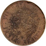 1 Penny - W. Watson Restrike - Ballarat; Victoria, Australia, 1862 reverse image