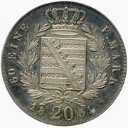 20 Kreuzers - Ernest I, Germany, 1831-1834 reverse image