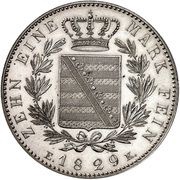 1 Thaler - Ernest I, Germany, 1829 reverse image