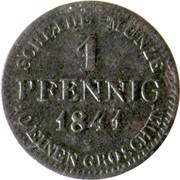 1 Pfennig - Ernest I, Germany, 1841 reverse image