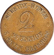 2 Pfennige - Ernest II, Germany, 1847-1856 reverse image