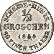 ½ Groschen - Ernest I, Germany, 1841-1844 reverse image