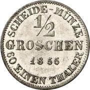 ½ Groschen - Ernest II, Germany, 1851-1858 reverse image