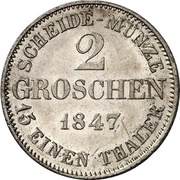 2 Groschen - Ernest II, Germany, 1847-1858 reverse image