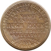 1 Penny - Hugh Peck Melbourne; Victoria obverse image