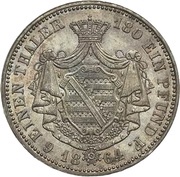 ⅙ Thaler - Ernest II, Germany, 1864 reverse image