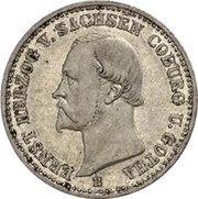⅙ Thaler - Ernest II Silver Jubilee obverse image