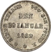 ⅙ Thaler - Ernest II Silver Jubilee, Germany, 1869 reverse image