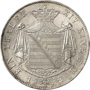 1 Thaler - Ernest II, Germany, 1851-1852 reverse image