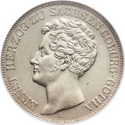 2 Thalers / 3½ Gulden - Ernest I obverse image
