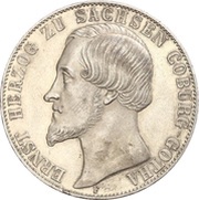2 Thalers / 3½ Gulden - Ernest II obverse image