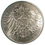 2 Marks - Alfred, Germany, 1895 reverse image