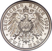 2 Marks - Charles Eduard, Germany, 1905-1911 reverse image