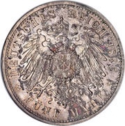 5 Mark - Alfred, Germany, 1895 reverse image
