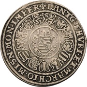 ½ Thaler - John Casimir and John Ernest, Germany, 1598-1599 reverse image
