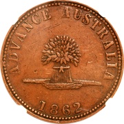 1 Penny - In Vino Veritas Melbourne; Victoria obverse image