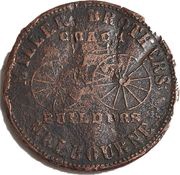 1 Penny - Miller Brothers Melbourne, Victoria, Australia, 1862 reverse image