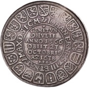1 Thaler - John Ernest Death, Germany, 1638 reverse image