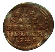 1 Heller - Francis Josias, Germany, 1746-1751 reverse image