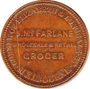 1 Penny - J. Mc Farlane Melbourne; Victoria obverse image
