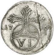 6 Pfennig - Francis Josias, Germany, 1746-1750 reverse image
