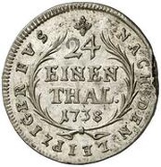 1⁄24 Thaler - Christian Ernest and Francis Josias, Germany, 1738-1745 reverse image