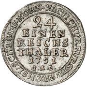1⁄24 Thaler - Francis Josias, Germany, 1751 reverse image
