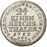 1⁄24 Thaler - Francis Josias, Germany, 1753-1758 reverse image