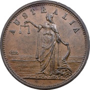 1 Penny - R. Parker - Ironmonger Geelong; Victoria obverse image