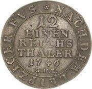 1⁄12 Reichsthaler - Francis Josias, Germany, 1746-1747 reverse image