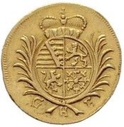 ¼ Ducat - Christian Ernest and Francis Josias, Germany, 1738 reverse image