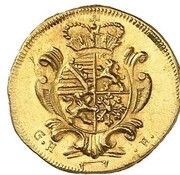 ¼ Ducat - Christian Ernest and Francis Josias, Germany, 1743 reverse image
