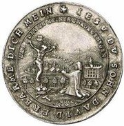 1 Ducat - Francis Josias Silver pattern strike; Death of Christian Ernest obverse image