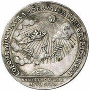 1 Ducat - Francis Josias Silver pattern strike; Death of Christian Ernest, Germany, 1745 reverse image