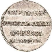 1 Ducat - Francis Josias Silver pattern strike; Marriage, Germany, 1754 reverse image