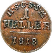 1 Heller - Ernest I, Germany, 1809-1824 reverse image