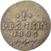 1 Pfennig - Francis Frederick Anthony, Germany, 1804-1805 reverse image