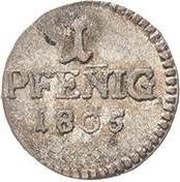 1 Pfennig - Francis Frederick Anthony, Germany, 1805 reverse image
