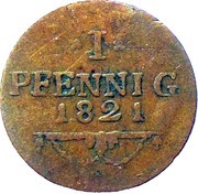 1 Pfennig - Ernest I, Germany, 1808-1826 reverse image