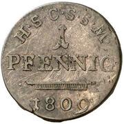 1 Pfennig - Ernest I, Germany, 1809 reverse image