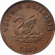 1 Penny - Alfred Davies, Pawnbroker Fremantle; Western Australia obverse image