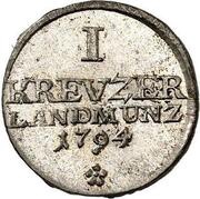 1 Kreuzer - Ernest Frederick, Germany, 1787-1794 reverse image